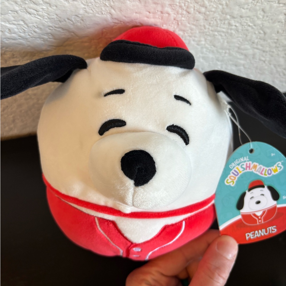 NWT Snoopy & Woodstock Baseball Squishmallows in #00 Jerseys - Picture 9 of 10